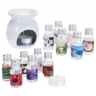 Zapachy do domu - Kominek ceramiczny z olejkami zapachowymi i świecami tealight zestaw 15 szt. kod: O-569398 + Sprawdź na SuperWnetrze.pl - NATYCHMIASTOWA WYSYŁKA !! - miniaturka - grafika 1