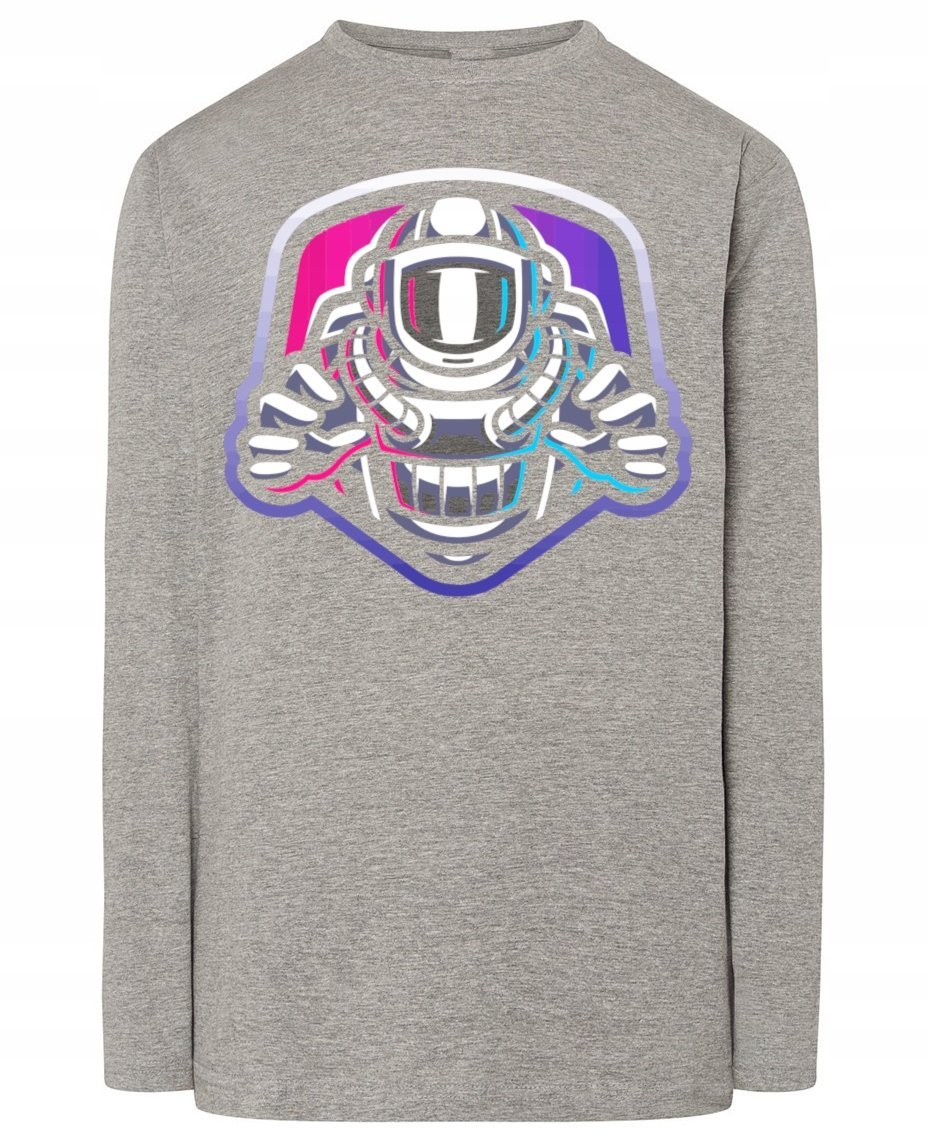 Longsleeve męski nadruk KOLOROWY ASTRONAUTA r.XXL