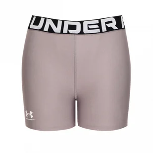 Damskie legginsy krótkie treningowe Under Armour UA Hg Authentics Shorty  - beżowe - UNDER ARMOUR - Spodnie sportowe damskie - miniaturka - grafika 1