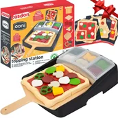 Zabawy w naśladowanie dorosłych - Pizza do krojenia zestaw z dodatkami do pizzy dla małego pizzermana z deską + 24 dodatki Casdon - miniaturka - grafika 1