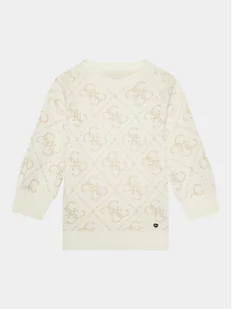 Guess Sukienka dzianinowa K3BK28 Z39N0 Écru Relaxed Fit - Sukienki i spódniczki dla dziewczynek - miniaturka - grafika 1