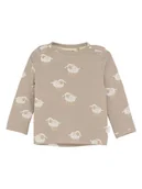 Kaftaniki dla niemowląt - Noppies Koszulka w kolorze jasnobrązowo-szarym - miniaturka - grafika 1