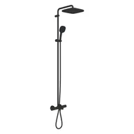 Zestawy prysznicowe - Grohe Vitalio Comfort - Zestaw prysznicowo-wannowy z termostatem 25x25 cm, 2 strumienie, czarny mat 269842431 - miniaturka - grafika 1