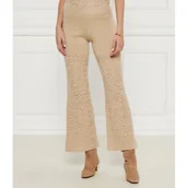 Spodnie damskie - AKEP Spodnie dzianinowe | z dodatkiem wełny i kaszmiru - miniaturka - grafika 1