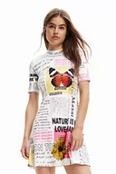 Sukienki - Desigual Sukienka damska, biały, XXL - miniaturka - grafika 1