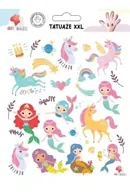 Zabawki kreatywne - Tatuaże zmywalne dla dzieci Jednorożce syrenki XXL - miniaturka - grafika 1