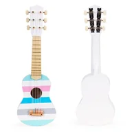 Instrumenty muzyczne dla dzieci - Gitara klasyczna drewniana dla dzieci - kolorowe pudło rezonansowe 6 strun ECOTOYS - miniaturka - grafika 1