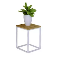 Kwietniki - Skandynawski stojak na kwiaty biały + dąb artisan - Omono 3X - miniaturka - grafika 1