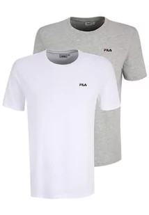 FILA Męski t-shirt Brod Tee/Double Pack, jasny biały, szary melanż, 4XL, Jasny biały - light Grey Melange, 4XL - Koszulki męskie - miniaturka - grafika 1