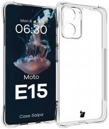 Bizon Elastyczne etui Case Salpa do Motorola Moto E15, przezroczyste - Etui i futerały do telefonów - miniaturka - grafika 1