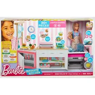 Lalki dla dziewczynek - Zestaw kuchenny lalka Barbie akcesoria GWY53 - miniaturka - grafika 1