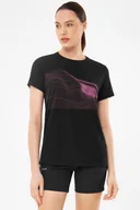Koszulki sportowe damskie - Koszulka damska bambusowa Viking Morain 0900 czarny - miniaturka - grafika 1