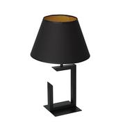 Lampy stojące - Luminex H 450 Black 3396 Lampa stołowa lampka 1x60W E27 czarny/złoty - miniaturka - grafika 1