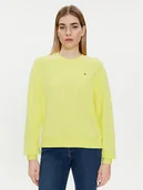 Bluzy damskie - Tommy Hilfiger Bluza Flag WW0WW41246 Żółty Regular Fit - miniaturka - grafika 1