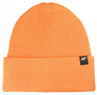 Czapki damskie - 4F czapka zimowa beanie pomarańczowy rozmiar uniwersalny - miniaturka - grafika 1