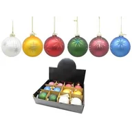 Bombki - Bombka szklana 8 cm mix kolorów - miniaturka - grafika 1