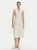 Sukienki - Calvin Klein Sukienka letnia K20K208424 Beżowy Regular Fit - miniaturka - grafika 1