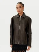 Kurtki damskie - Patrizia Pepe Kurtka skórzana 8O0160 L143 K103 Czarny Regular Fit - miniaturka - grafika 1