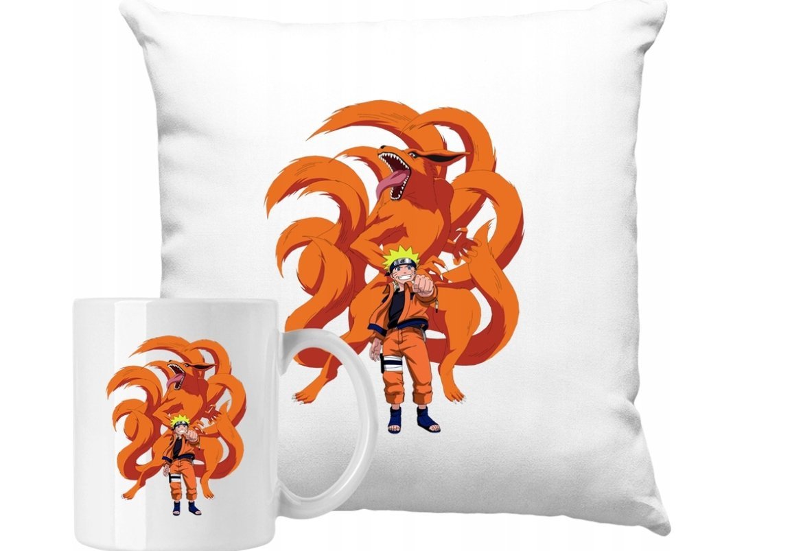 ZESTAW PODUSZKA + KUBEK Naruto Anime Pomysł na Prezent +IMIĘ #5
