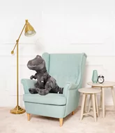 Maskotki i pluszaki - MIŚ GUSTAW DUŻY WIELKI DINOZAUR DINO PRZYTULANKA PLUSZOWA MASKOTKA 100 CM SZARY - miniaturka - grafika 1