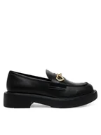 Półbuty damskie - LOVE MOSCHINO Lordsy JA10394G1MIA0000 Czarny - miniaturka - grafika 1