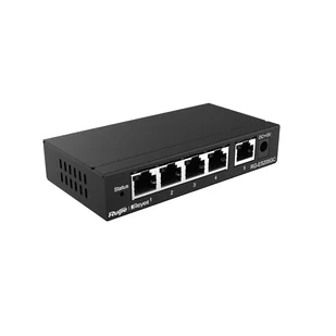 Ruijie Networks RG-ES205GC łącza sieciowe Zarządzany L2 Gigabit Ethernet (10/100/1000) Czarny RG-ES205GC - Switche - miniaturka - grafika 1