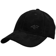 Czapki damskie - Czapka z daszkiem damska 4F F160 głęboka czerń 4FAW23ACABF160 20S-M - miniaturka - grafika 1