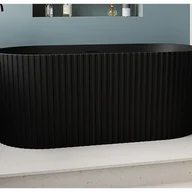 Wanny - VENTE-UNIQUE Wanna wolnostojąca akrylowa ryflowana - Czarny mat - 230 l - 170 x 80 x 58 cm - ALIENA - miniaturka - grafika 1