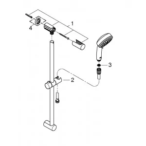 Grohe Zestaw New Tempesta Cosmopolitan 27578002 - Zestawy prysznicowe - miniaturka - grafika 2