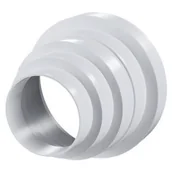 Rury i kanały wentylacyjne - Redukcja okrągła wielostopniowa 80-100-120-125-150 biała - miniaturka - grafika 1