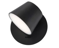 Lampy ścienne - CORIA LE42242 Nowoczesna lampa ścienna o cylindrycznym kształcie aluminiowa czarna - miniaturka - grafika 1