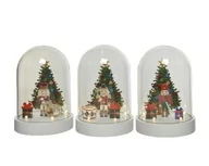 Ozdoby bożonarodzeniowe - Klosz choinka świecąca LEDowa szklana - miniaturka - grafika 1