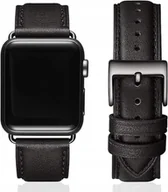 Akcesoria do zegarków - PASEK SKÓRZANY CZARNY DO APPLEWATCH 42/44/45mm - miniaturka - grafika 1