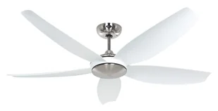 Energooszczędny wentylator sufitowy z pilotem Eco Volare II 142 cm chrom szczotkowany / biały - Wentylatory sufitowe - miniaturka - grafika 1