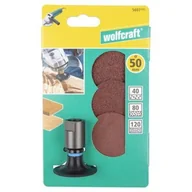 Akcesoria do elektronarzędzi - Wolfcraft Dysk Szlifierski 50Mm + 3 Krążki Ścierne L/WF5607000 4006885560703 - miniaturka - grafika 1