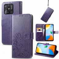 Etui i futerały do telefonów - Pokrowiec König Design kompatybilny z etui na telefon komórkowy Xiaomi Redmi 10C ze skóry syntetycznej - Fioletowe etui na telefon komórkowy - miniaturka - grafika 1