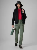 Odzież trekkingowa damska - 4F Spodnie trekkingowe softshell membrana 8000 damskie - khaki XS - miniaturka - grafika 1