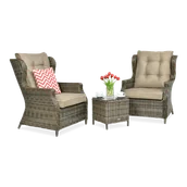 Meble ogrodowe - Zestaw wypoczynkowy TRIVENTO DUO Brown - miniaturka - grafika 1