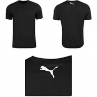 Koszulki męskie - Puma Koszulka Męska Czarna Bawełniana T-shirt Bawełna Roz.l - miniaturka - grafika 1