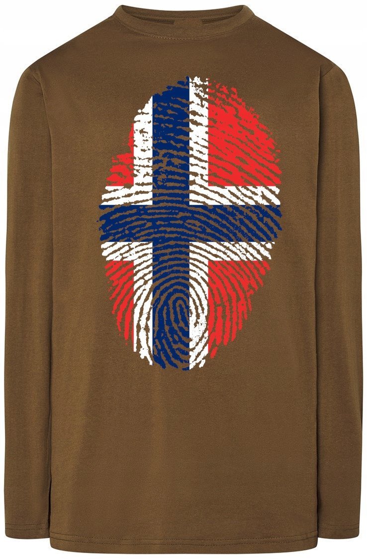 Norwegia Flaga Odcisk Bluza Longsleeve Rozm.XS