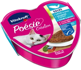 Vitakraft POESIE mokra karma dla kota z łososiem i szpinakiem 85g 43159-uniw - Mokra karma dla kotów - miniaturka - grafika 1