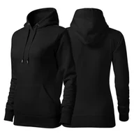 Moda i Uroda OUTLET - Bluza czarna damska z logo na sercu z nadrukiem logo firmy 320g 414 kolor 01 bluza cape - miniaturka - grafika 1