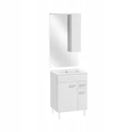 Szafki łazienkowe - Zestaw szafka z umywalką i lustrem Point 60 Nas - miniaturka - grafika 1