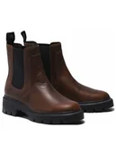 Botki damskie - Timberland Skórzane sztyblety "Cortina Valley" w kolorze brązowym - miniaturka - grafika 1