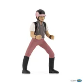 Figurki dla dzieci - Papo Młoda dżokej kobieta w różowym stroju (52007) - miniaturka - grafika 1