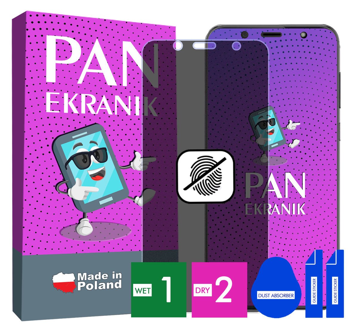 FOLIA 5D PRYWATYZUJĄCA MATOWA DO HTC U12 LIFE CAŁY EKRAN ORYGINALNA