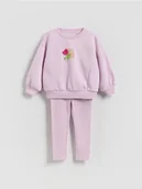 Dresy i komplety dla dziewczynek - Reserved - Bawełniany komplet - fioletowy - miniaturka - grafika 1
