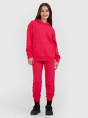 Spodnie i spodenki dla dziewczynek - 4F Spodnie dresowe joggery dziewczęce - różowe 122 (6-7 lat) - miniaturka - grafika 1