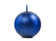 Gadżety na imprezę - PartyDeco Świeca "Kula" (FI 60) metalik, granat, 10szt.1 op SKUMET60-074-OP - miniaturka - grafika 1