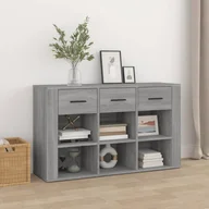 Szafki do salonu - Lumarko Szafka, szary dąb sonoma 100x30x59,5 cm materiał drewnopochodny - miniaturka - grafika 1